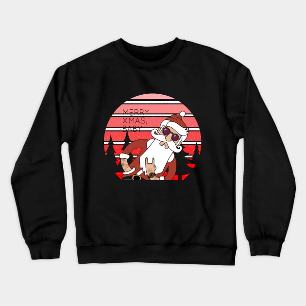 BAD SANTA! Crewneck Sweatshirt by CloudyStars